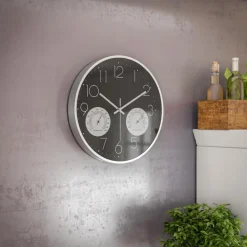 Mebus Quarzwanduhr 19639 Ø 35 cm