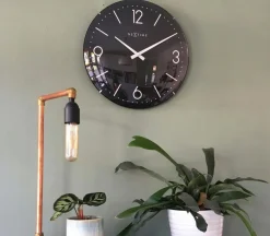 Nextime Quarzwanduhr Basic Dome Ø 35 cm