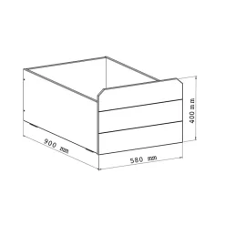 Kinder Kinderbetten|Kinderbetten|Rollschubkästen Pilotin 2er-Set
