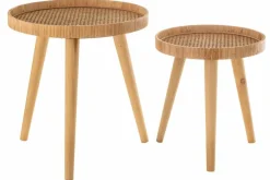 DAHEIM Couchtische|2-Satz Beistelltisch Rattan