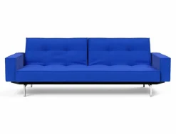 INNOVATION LIVING Schlafsofa mit Armlehnen Splitback Chrom