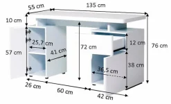 Jahnke Schreibtisch CU-Libre 140
