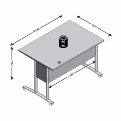 Clearance Schreibtisch Calvia, 120 x 80 cm Schreibtische|Büromöbel-Serien