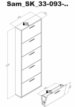 New Schuhkipper Sam Schuhschränke