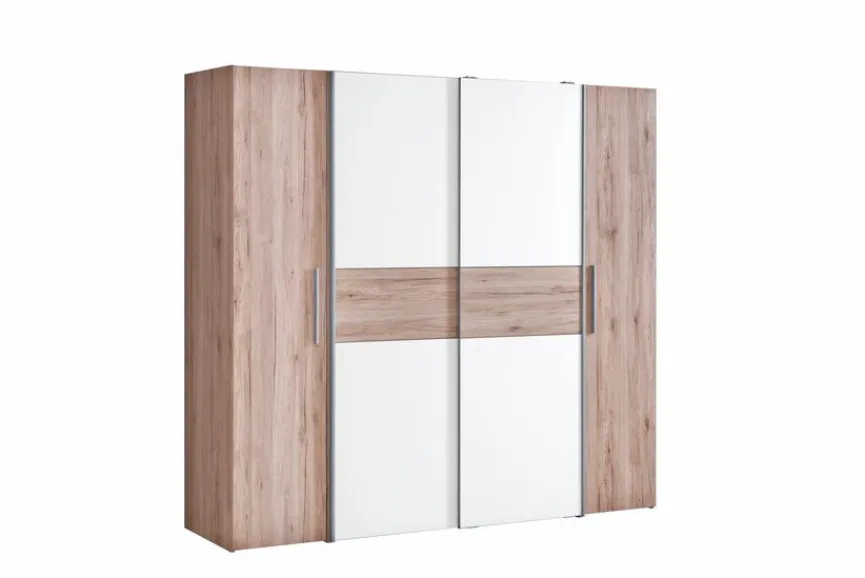 Hot Schwebe-/Drehtürenschrank Kalixtus 200 x 190 cm Kleiderschränke