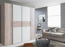 Hot Schwebe-/Drehtürenschrank Kalixtus 200 x 190 cm Kleiderschränke