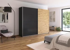 Discount Schwebetürenschrank Quadra 271 x 210 cm Kleiderschränke