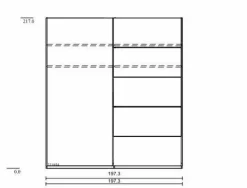 CASEDO Schwebetürenschrank Burgos 200 x 217 cm