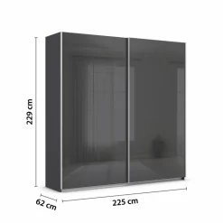 Discount Schwebetürenschrank Quadra 225 x 229 cm Kleiderschränke
