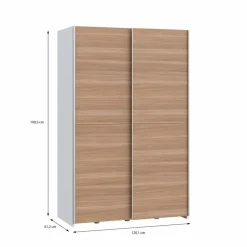 FORTE Kleiderschränke|Schwebetürenschrank Stolat 120 x 190 cm