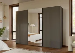 Schwebetürenschrank Taro 242 x 223 cm Kleiderschränke