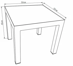 Seitentisch Deluxe Lounge Alu 50x50cm