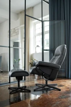 STRESSLESS Sessel|Sessel mit Hocker Sunrise Cross *Aktion*