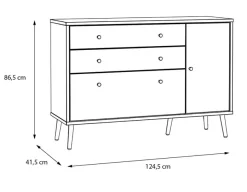 FORTE Kommoden|Sideboard Harllson