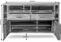 Outlet Sideboard Hudson 2170 Kommoden|Kommoden