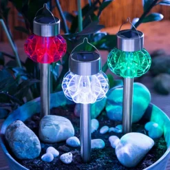 Outlet Solar-Erdspieß 3-er Set Led-Solarleuchten|Led-Solarleuchten