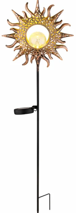 Outlet Solar-Erdspieß Metall, rostfaben Led-Solarleuchten|Led-Solarleuchten