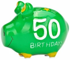 Spardose 50 Birthday 12,5 x 9 cm