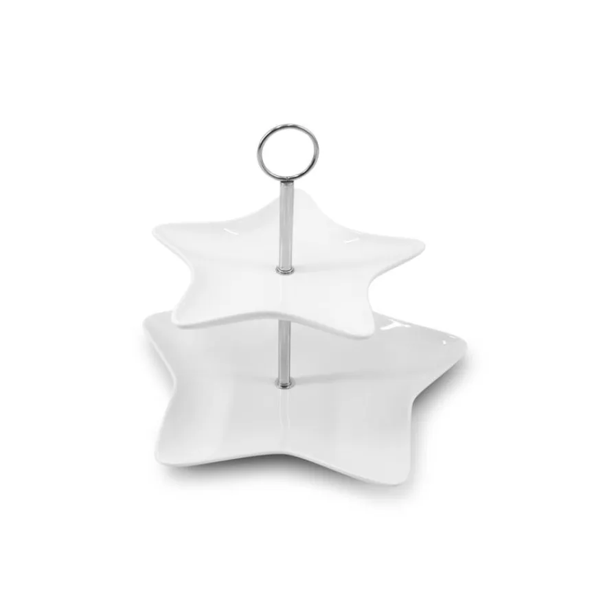 2-stöckige Etagere Stern 23,5 cm
