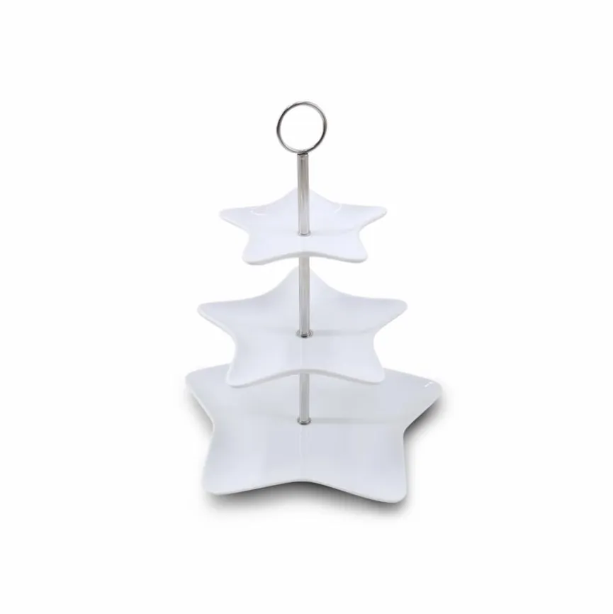 3-stöckige Etagere Stern 34,5 cm