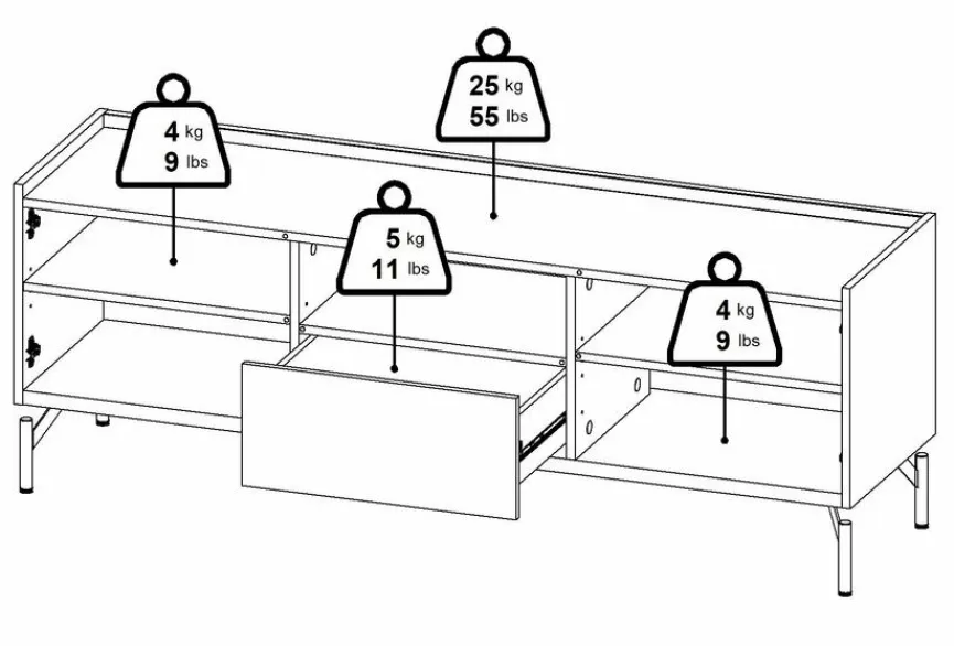New TV-Lowboard Bergen Wohnwände & Tv-Lowboards|Kommoden