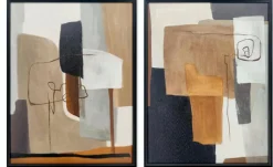 Bilder Mit Rahmen|Wandbild 31 x 41 cm Abstrakt 2tlg.