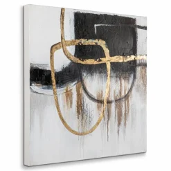 Wandbild 60 x 60 cm Abtrakt Schwarz - I Bilder Ohne Rahmen|Bilder Nach Themen