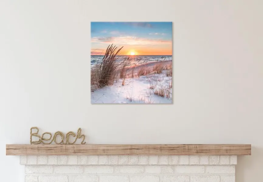 EUROART Wandbild 55 x 55 cm Beautiful Sunset VIII