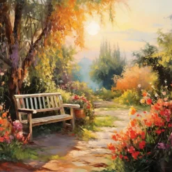 EUROART Bilder Ohne Rahmen|Wandbild 55 x 55 cm Beautiful Garden II