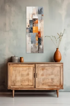 Wandbild 30 x 80 cm , Grey and White V Bilder Ohne Rahmen