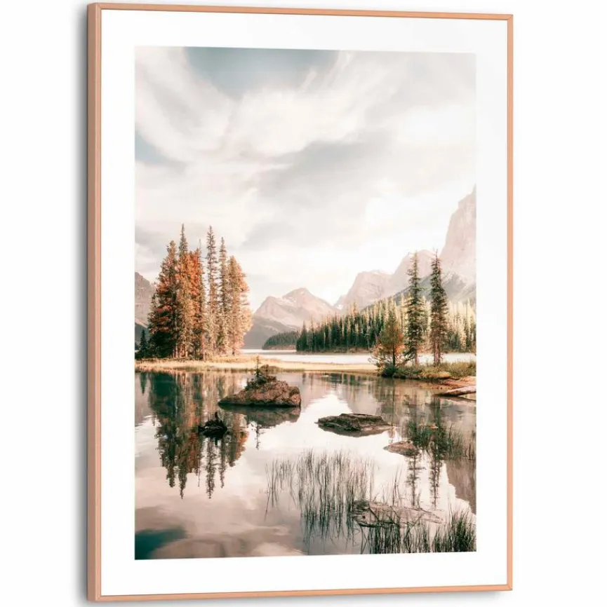 Reinders Bilder Mit Rahmen|Bilder Nach Themen|Wandbild 30 x 40 cm Bergsee