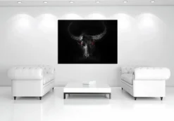 EUROART Bilder Ohne Rahmen|Wandbild 100 x 135 cm Black Taurus