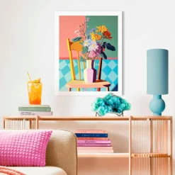 Reinders Wandbild 40 x 50 cm Chechers Floral Chair