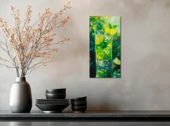 EUROART Wandbild 20 x 40 cm Colourful Cocktails VIII