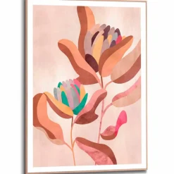 Clearance Wandbild 50 x 70 cm Earth Flowers Bilder Mit Rahmen