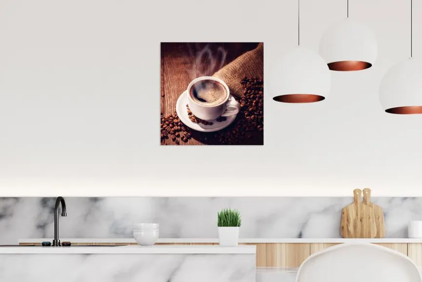 EUROART Bilder Ohne Rahmen|Wandbild 30 x 30 cm Espresso III