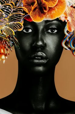 KARE DESIGN Bilder Mit Rahmen|Bilder Nach Themen|Wandbild 120 x 120 cm Flower Hair 55422