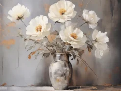 Best Wandbild 30 x 40 cm Flowers On Grey IV Bilder Ohne Rahmen