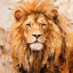 EUROART Wandbild 30 x 30 cm Lion IV
