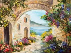 New Wandbild 30 x 40 cm Mediterranean View II Bilder Ohne Rahmen