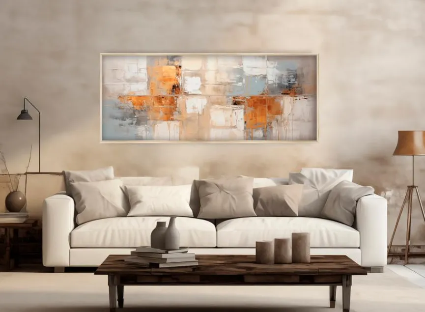 EUROART Bilder Mit Rahmen|Wandbild 50 x 120 cm Natural Harmony III