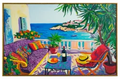 Wandbild 82,8 x 82,8 cm Violett Summer