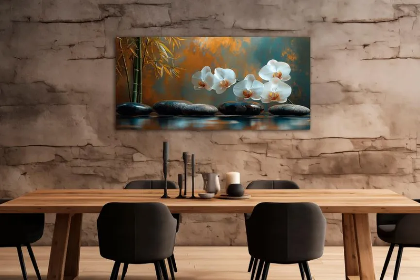 Online Wandbild 55 x 115 cm Warm Zen IX Bilder Ohne Rahmen
