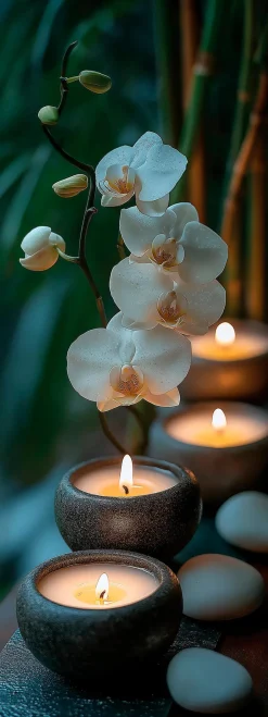 EUROART Wandbild 30 x 80 cm Warm Zen VIII