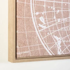 Wandbild 120 x 40 cm Weltkarte I