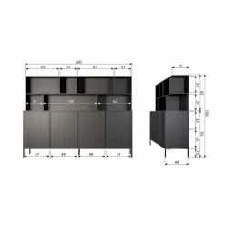 Outlet Wandschrank New Gravure Kommoden|Kommoden