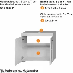 Sale Waschbeckenunterschrank Amanda Waschbeckenunterschränke