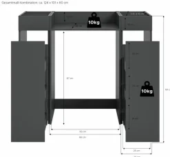 Online Waschmaschinenumbau-Set Lucca Geräteschränke