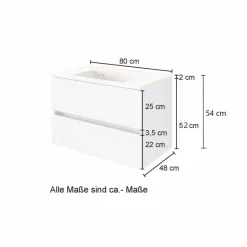 Clearance Waschtisch-Set Helsinki Waschbeckenunterschränke