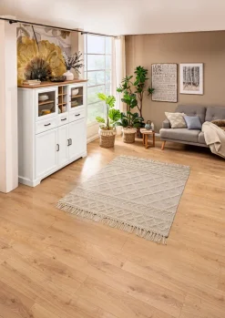 Hot Webteppich Tassels 140 x 190 cm Natur(Look) Teppiche